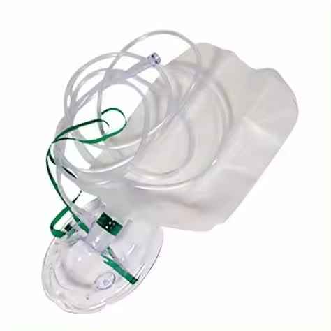 Oxygen Mask Non-Rebreather - Medical Grade PVC Disposable Adult Non