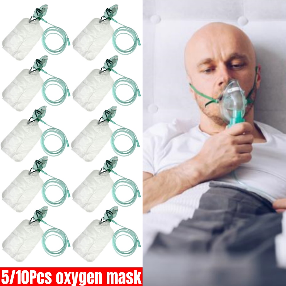 5-10Pcs Disposable Adult High  – обзор и цена Oxygen Mask Non-Rebreather